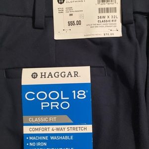 Haggar Cool 18 Pro Men’s Slacks Navy